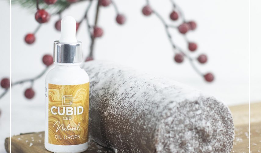 Vegan CBD Chocolate Yule Log