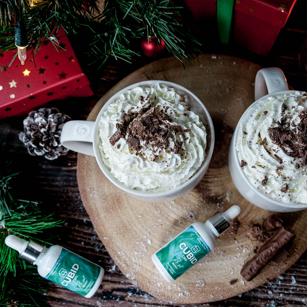 Re:set Peppermint Oil Drops with hot chocolate